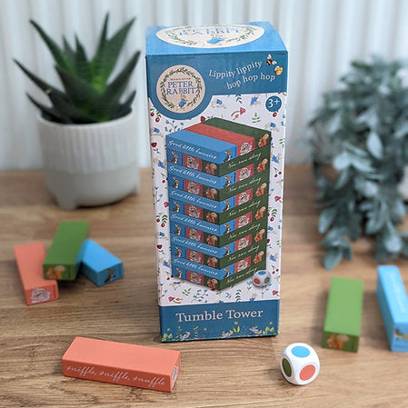Painted Tumble Tower With Dice - World Of Beatrix Potter - NSPCC Shop