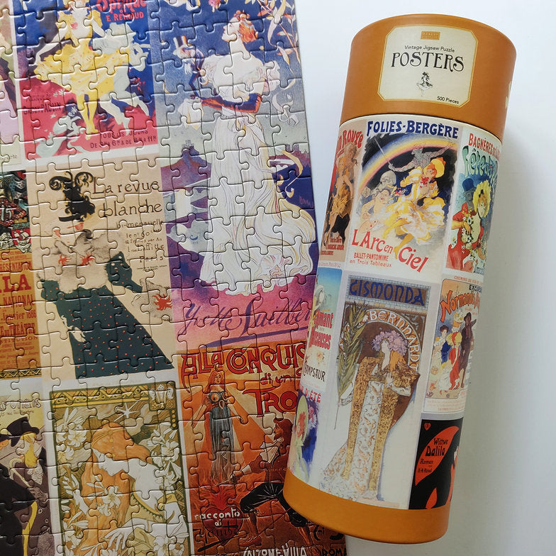 500 Piece Jigsaw In A Tube - Vintage French Posters - NSPCC Shop