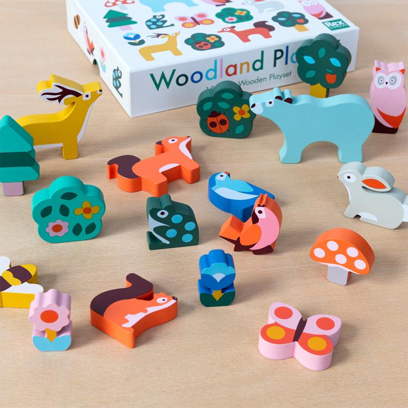 Woodland wooden animal playset - NSPCC Shop