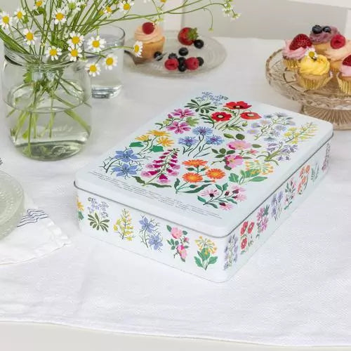 Wild Flowers Cupcake Storage Tin