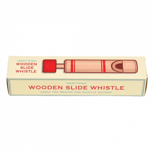 Whiteout Traditional Wooden Slide Whistle packaging. 