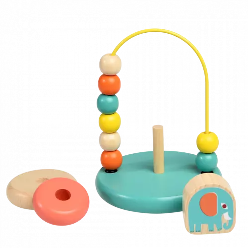 Wild Wonders Mini bead loop and stacker wooden toy