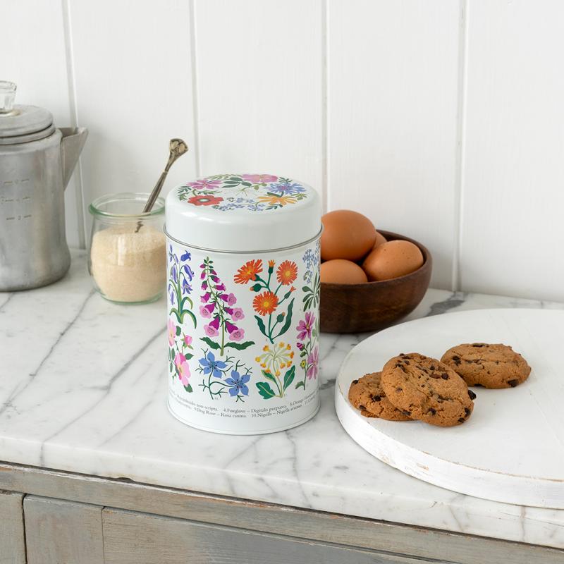 Wild Flowers Canister Storage Tin - NSPCC Shop
