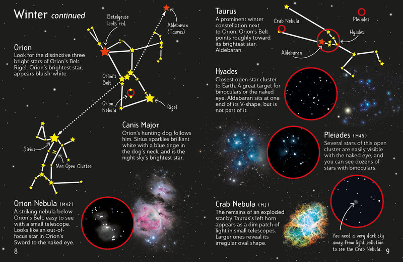 Usborne Minis: Night Sky Things to Spot, page example