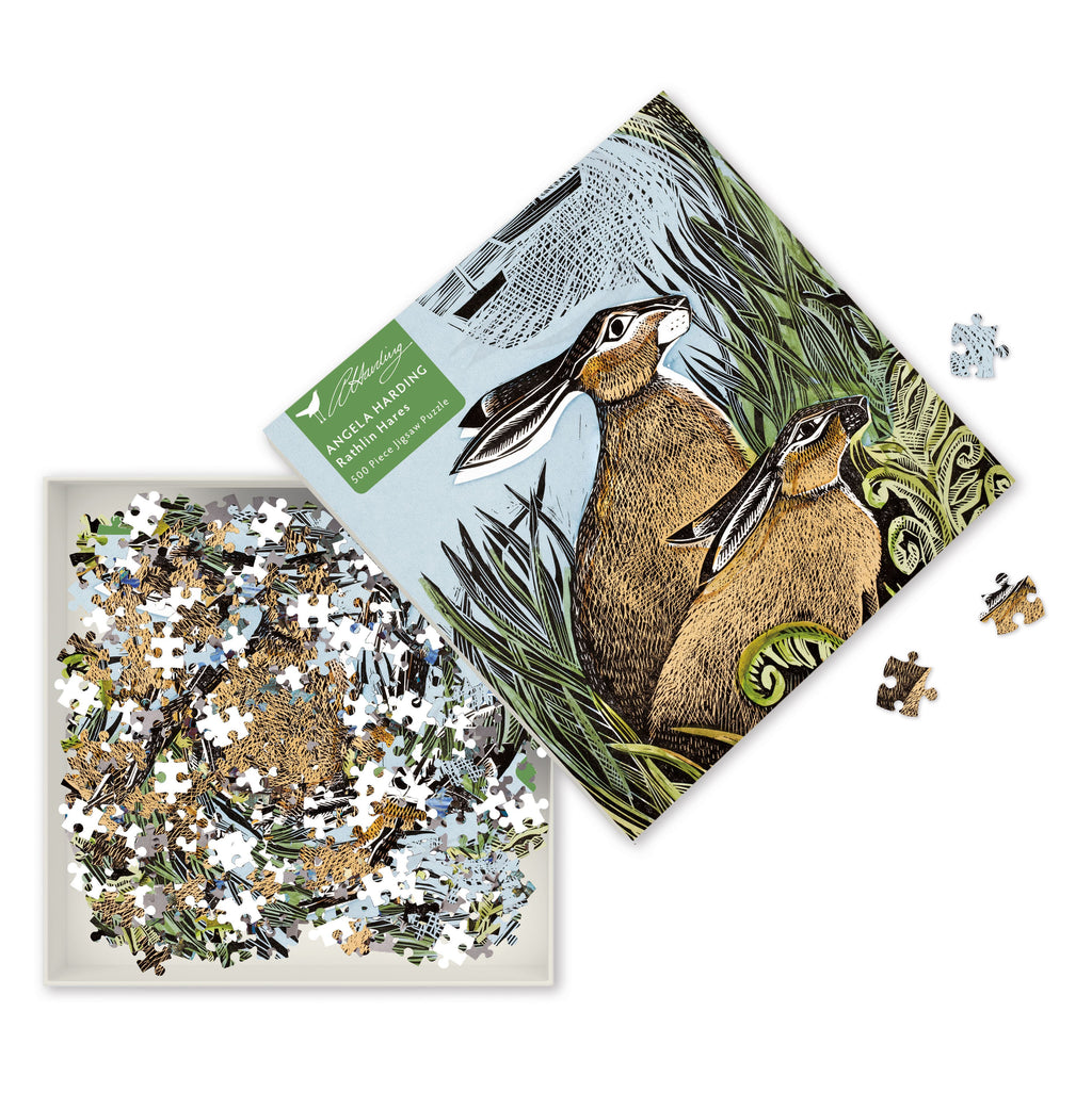 Angela Harding Rathlin Hares 500 Piece Jigsaw Puzzle - NSPCC Shop