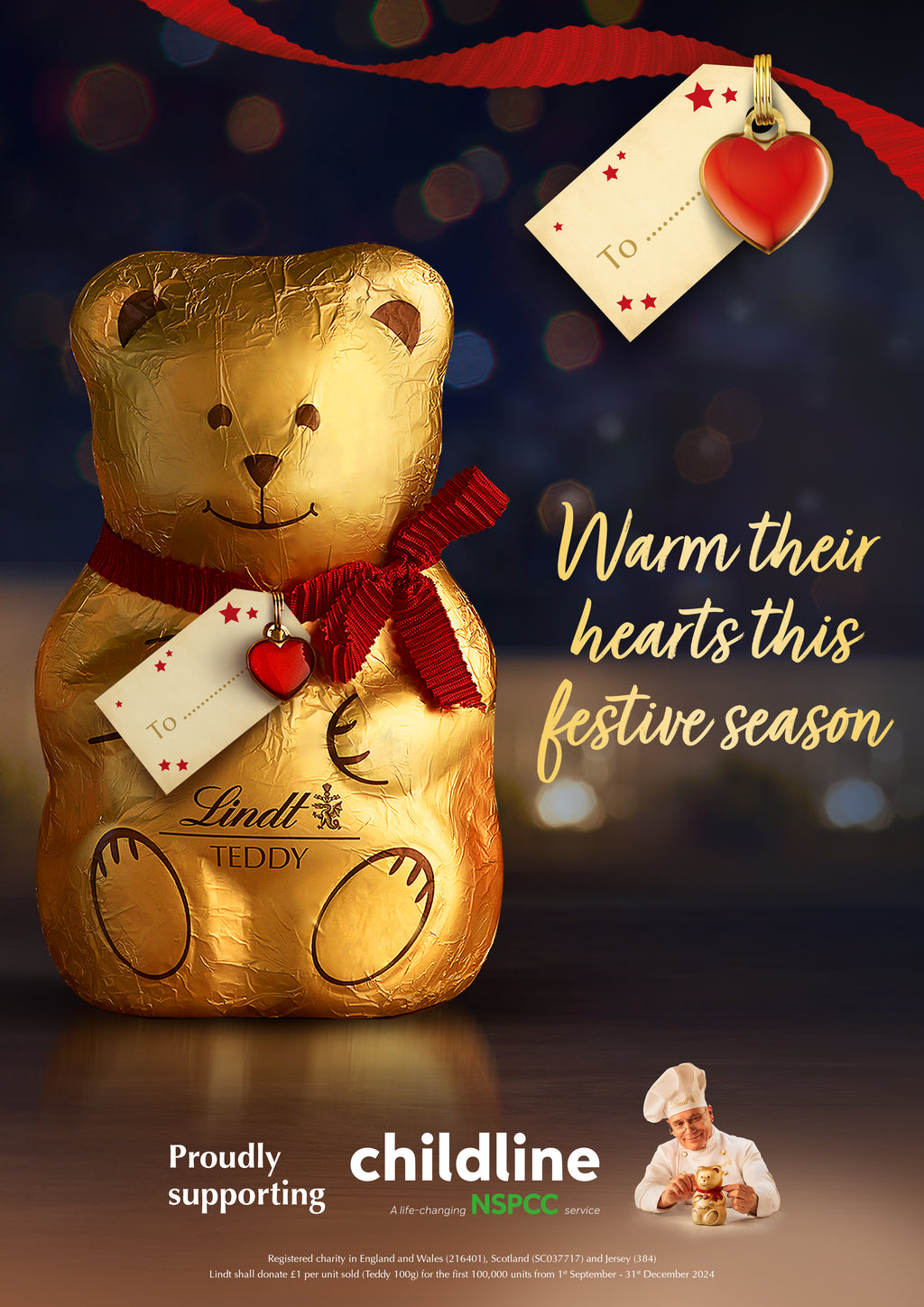 Lindt NSPCC Milk Chocolate Teddy