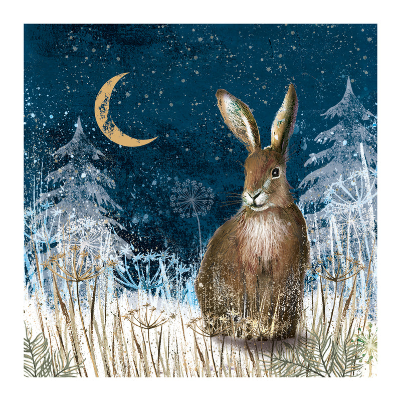 Snowy Hare Charity Christmas Cards (10 pack)