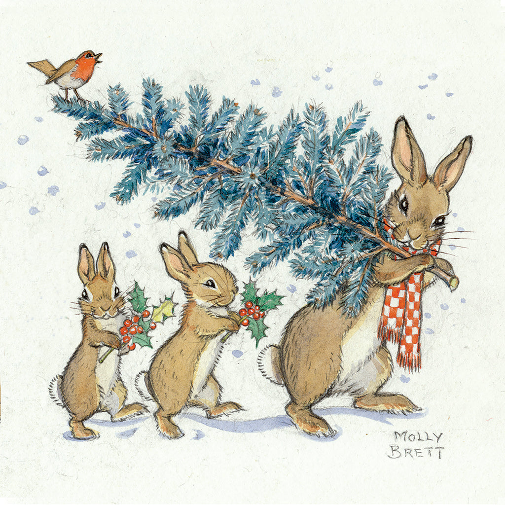 Rabbit Family Christmas Cards (10 pack) - NSPCC Shop