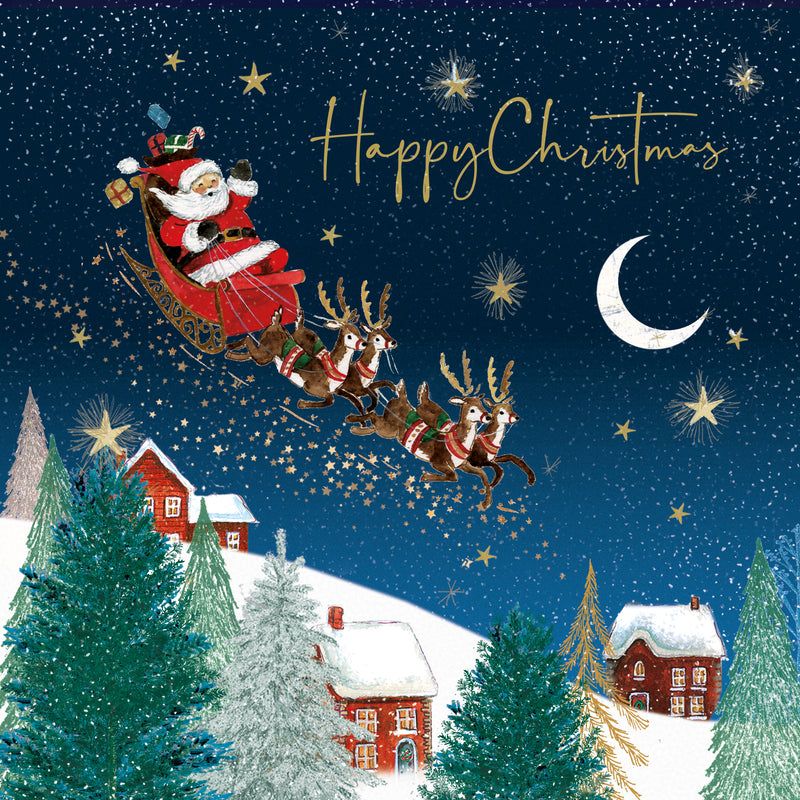 Santa's Sleigh Ride Christmas Cards (10 pack) - NSPCC Shop