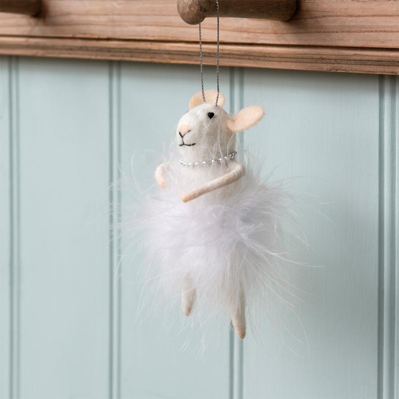 Fluffy felt mouse decoration - NSPCC Shop