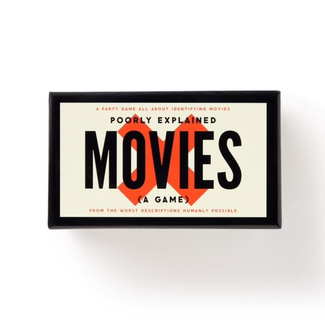 Box for 'Poorly Explained Movies' game on a white background