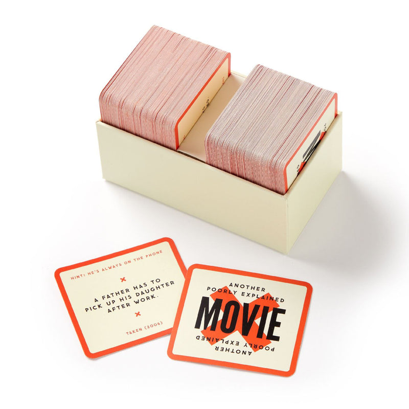 Card game with cards and a beige box on a white background