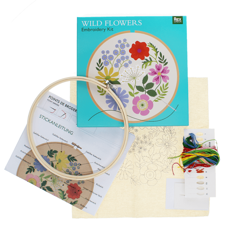 Wild Flowers embroidery kit - NSPCC Shop