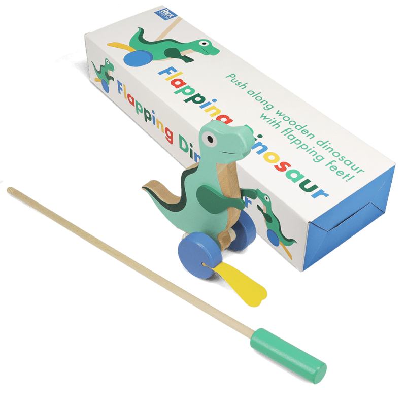 Wooden Dinosaur push along toy - NSPCC Shop