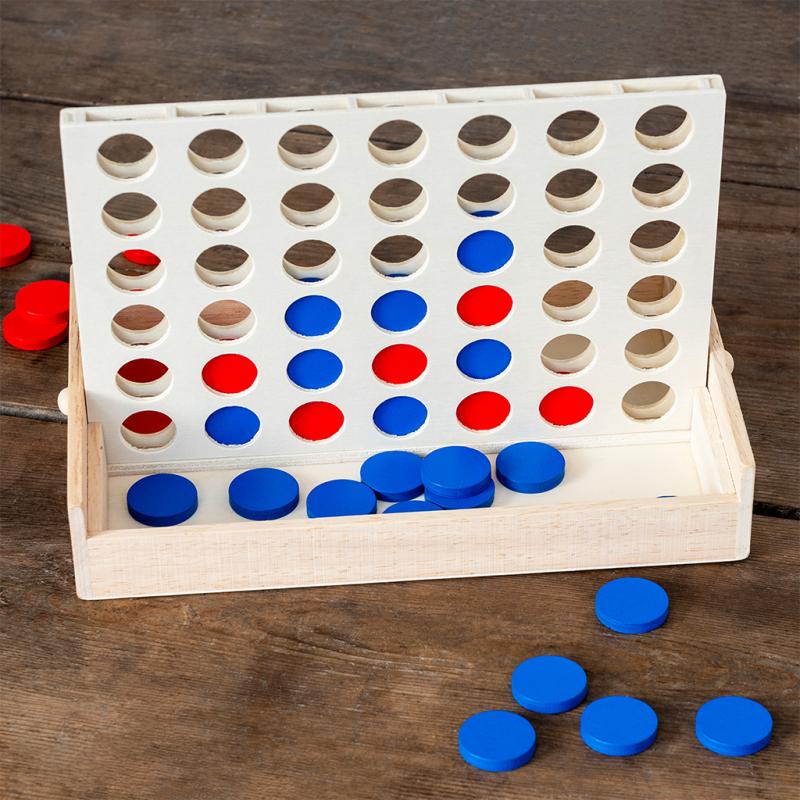 Wooden Four in a Row game - NSPCC Shop