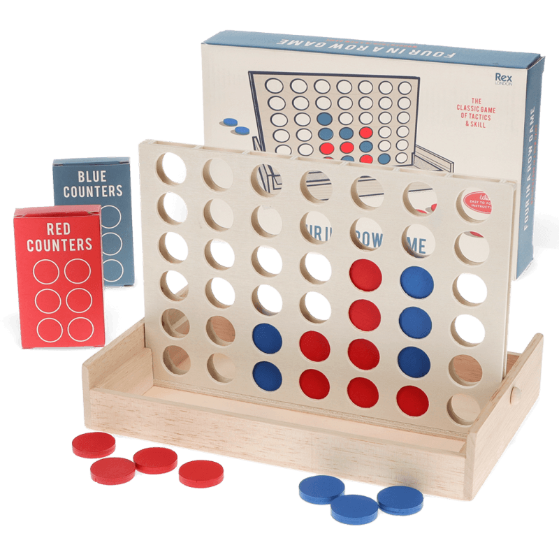 Wooden Four in a Row game - NSPCC Shop