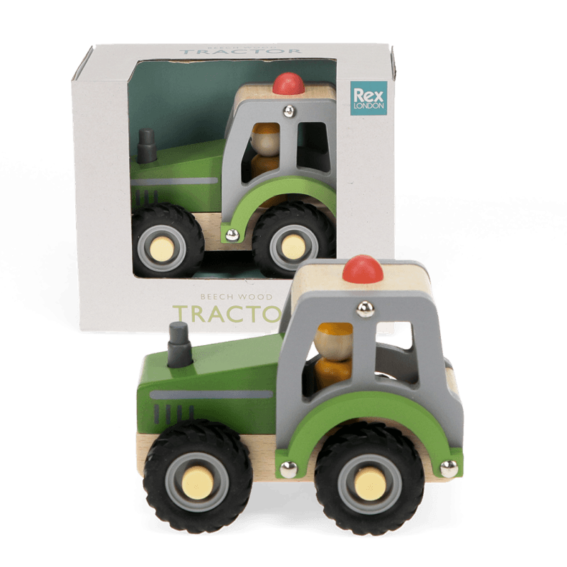 Wooden tractor push along toy - NSPCC Shop