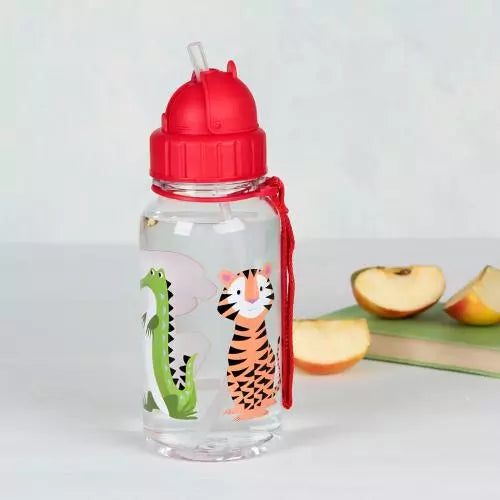 Colourful Creatures Children's Water Bottle with Straw 500ml