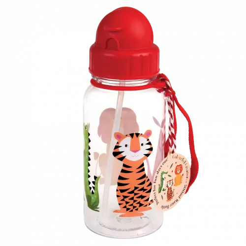 Colourful Creatures Children's Water Bottle with Straw 500ml