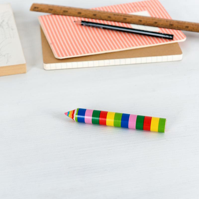 Rainbow pencil eraser