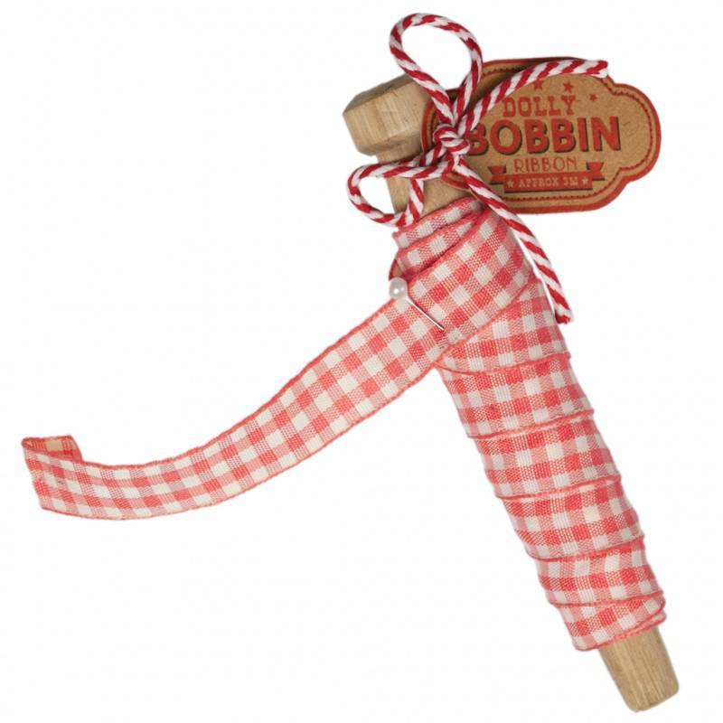 Dolly bobbin ribbon pink gingham | NSPCC Shop.