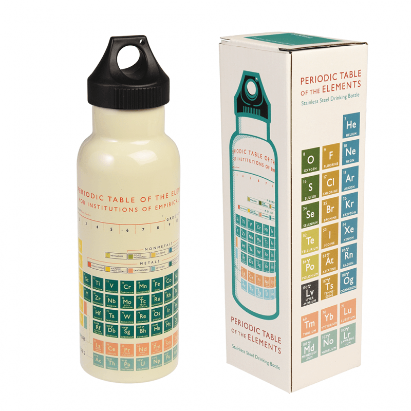 Periodic table stainless steel bottle | NSPCC Shop.