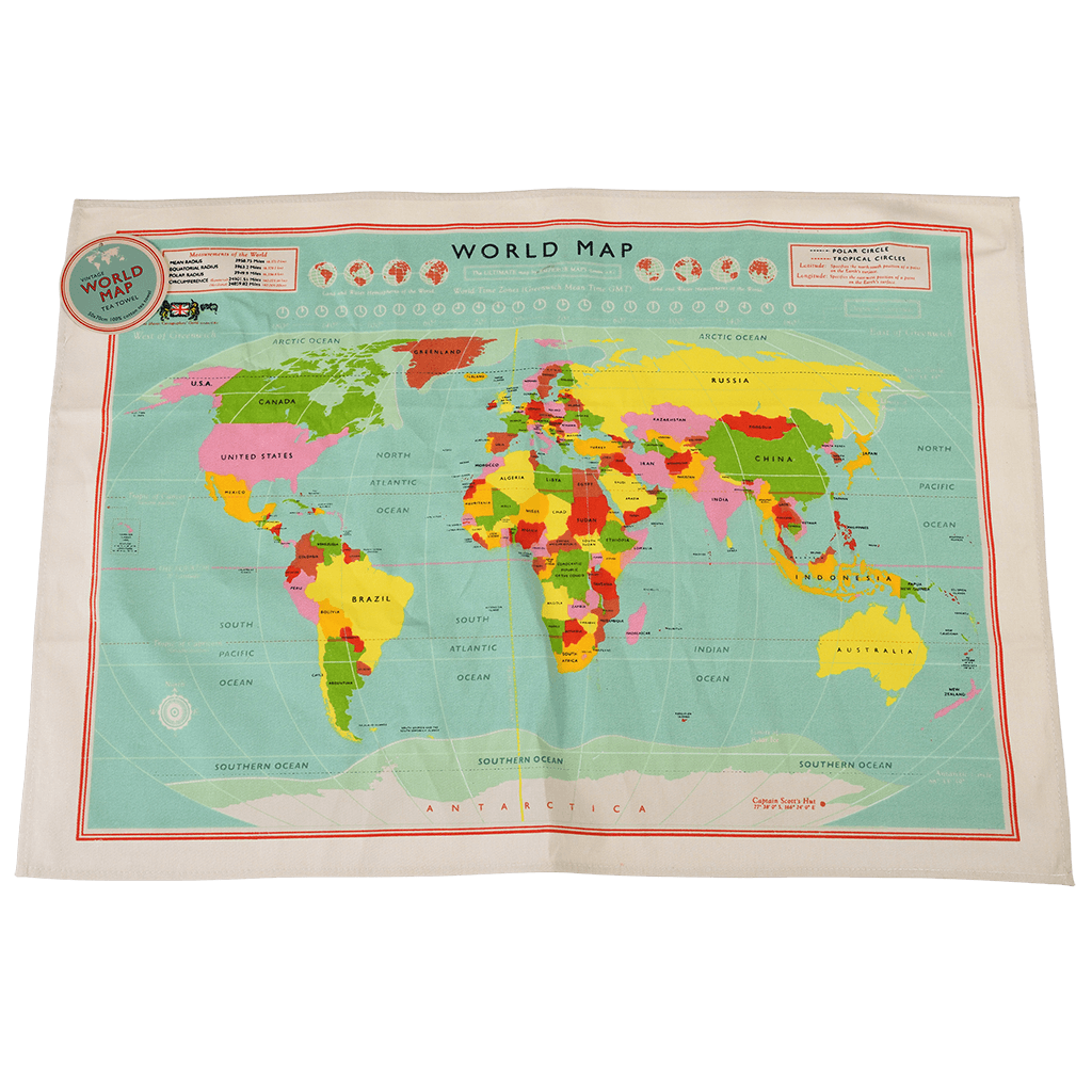 World Map Tea Towel | NSPCC Shop.
