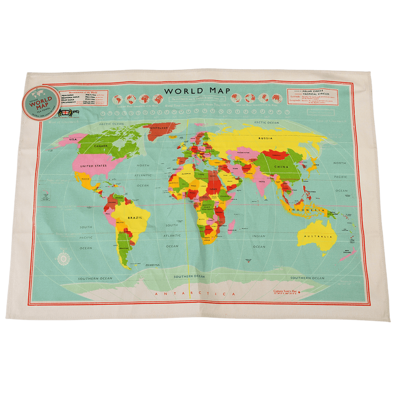 World Map Tea Towel | NSPCC Shop.