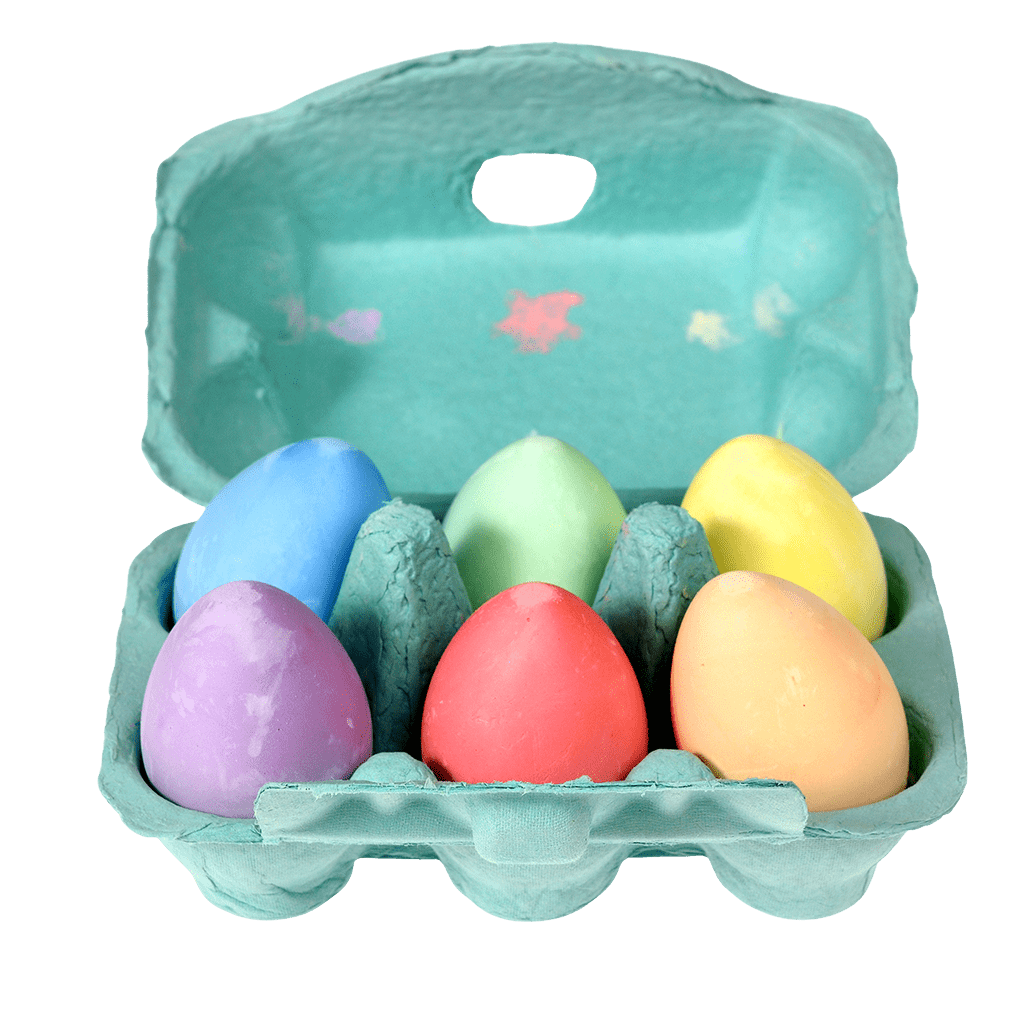 Six Coloured Chalk Eggs | NSPCC Shop.