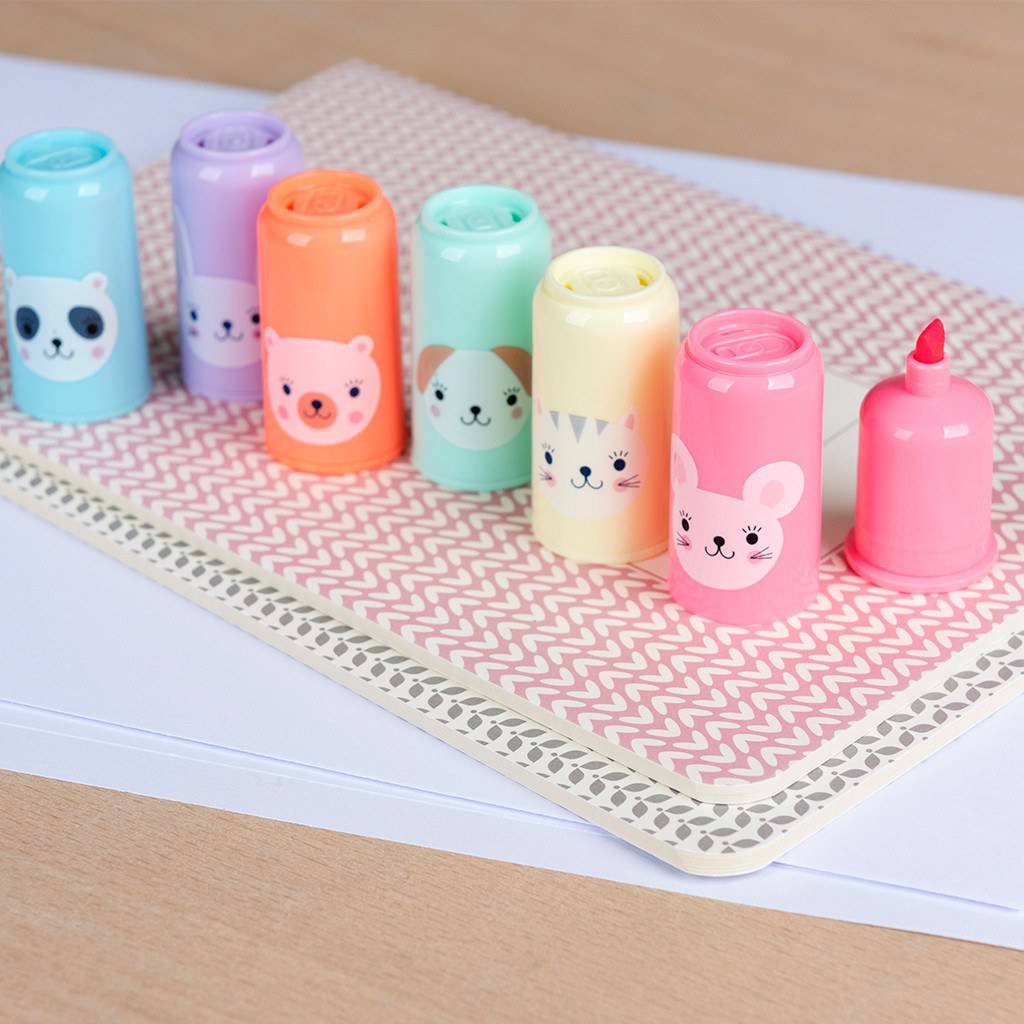 Mini Animal Highlighters (Pack Of 6) | NSPCC Shop.