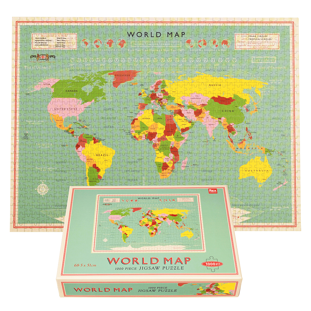 World Map 1000 Piece Puzzle - NSPCC Shop