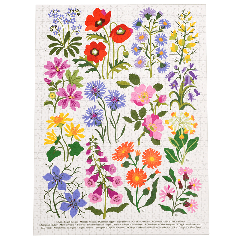 Wild Flowers 1000 Piece Puzzle - NSPCC Shop