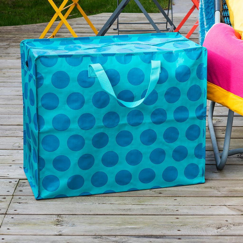 Blue On Turquoise Spotlight Recycled Plastic Jumbo Storage Bag - NSPCC Shop