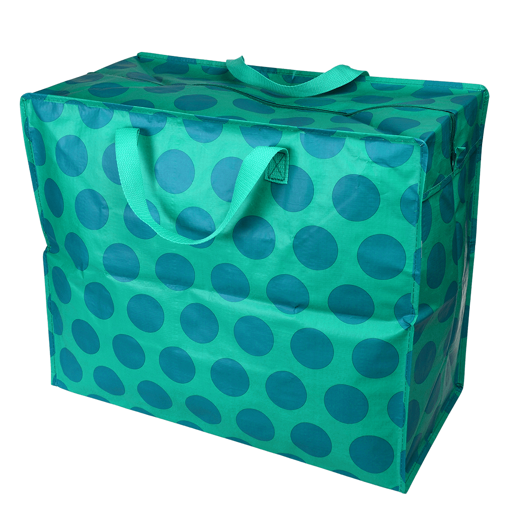 Blue On Turquoise Spotlight Recycled Plastic Jumbo Storage Bag - NSPCC Shop