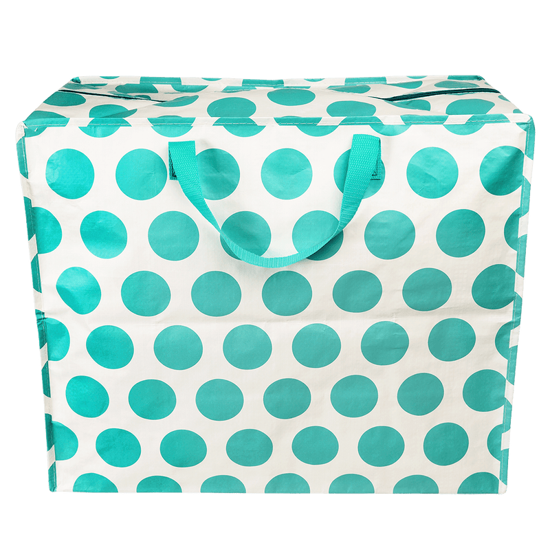 Turquoise On Cream Spotlight Recycled Plastic Jumbo Storage Bag - NSPCC Shop