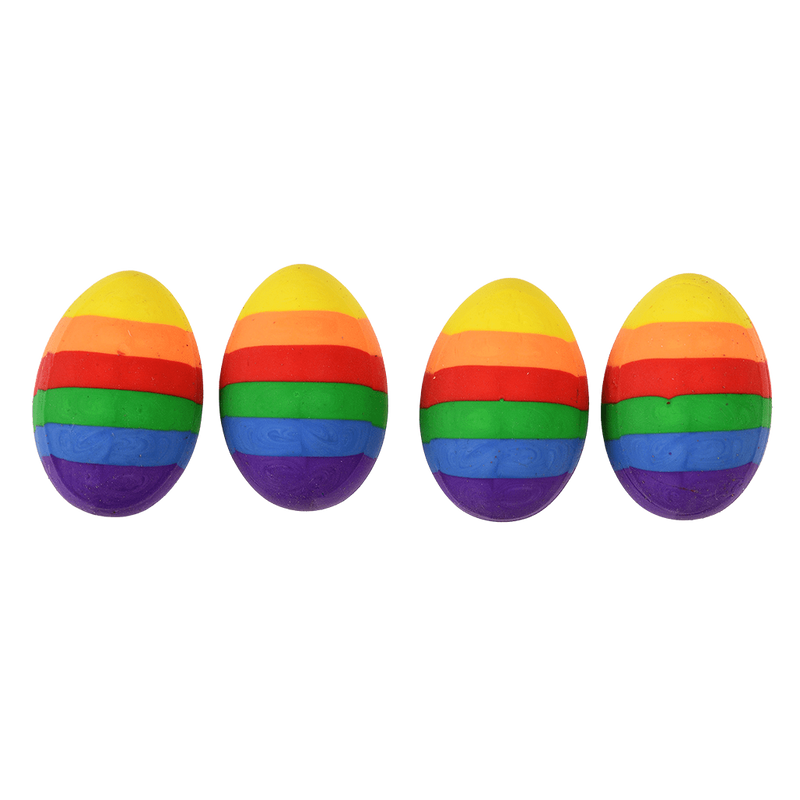 Set Of 4 Rainbow Egg Erasers - NSPCC Shop