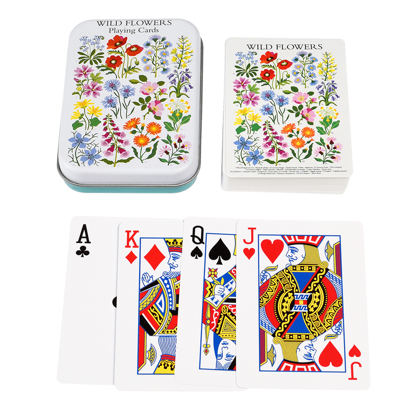 Wild Flowers Playing Cards In A Tin - NSPCC Shop