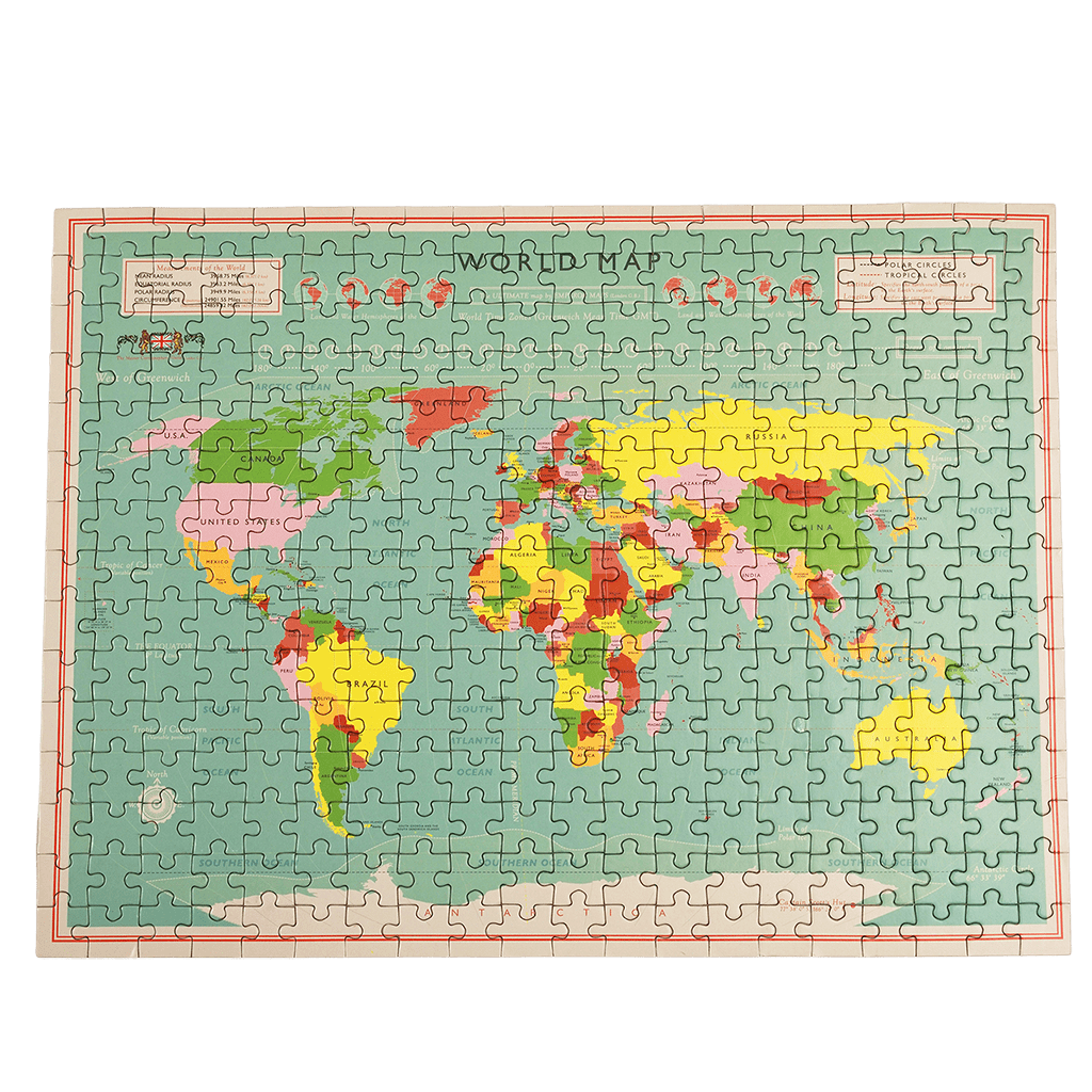World Map 300 Piece Jigsaw Puzzle - NSPCC Shop
