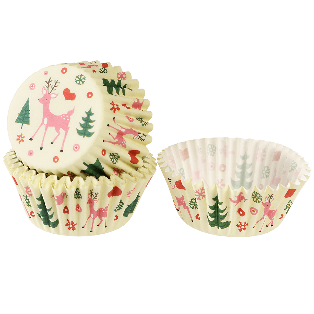 1950's Christmas Cupcake Cases (Pack Of 50) - NSPCC Shop