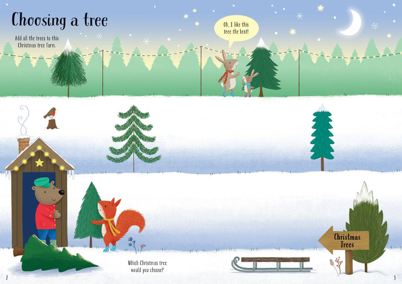 Sparkly Christmas Trees Sticker Book - NSPCC Shop