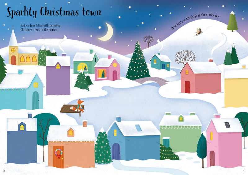 Sparkly Christmas Trees Sticker Book - NSPCC Shop