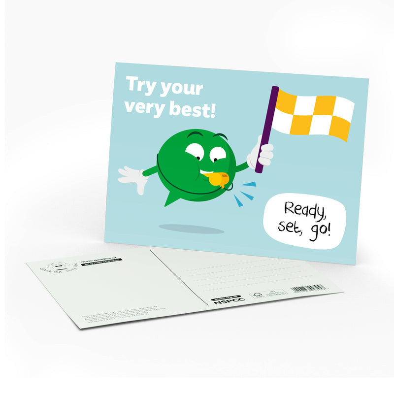 BUDDY postcard 1 - Try your very best! | NSPCC Shop.