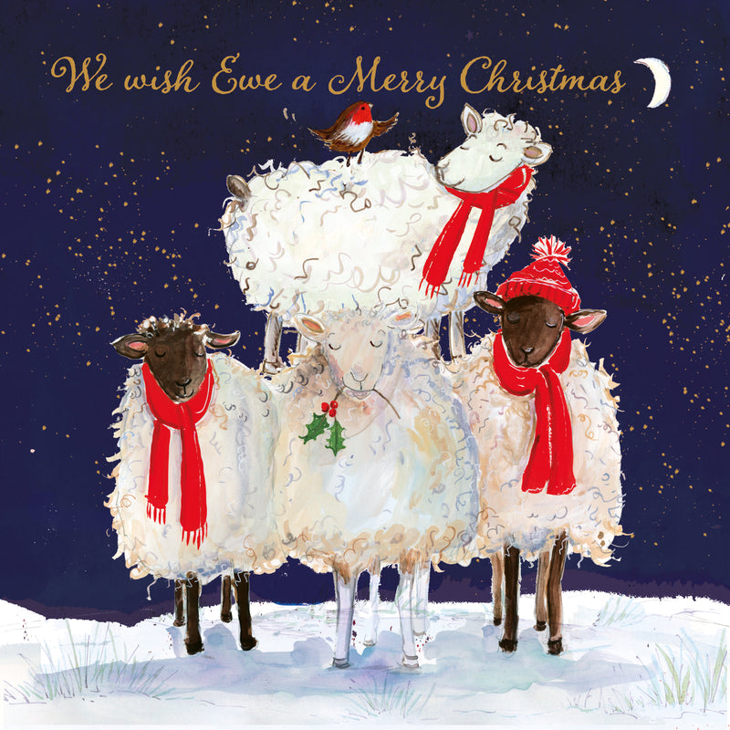 Sheep Pyramid Charity Christmas Cards Multipack, NSPCC (pack of 10