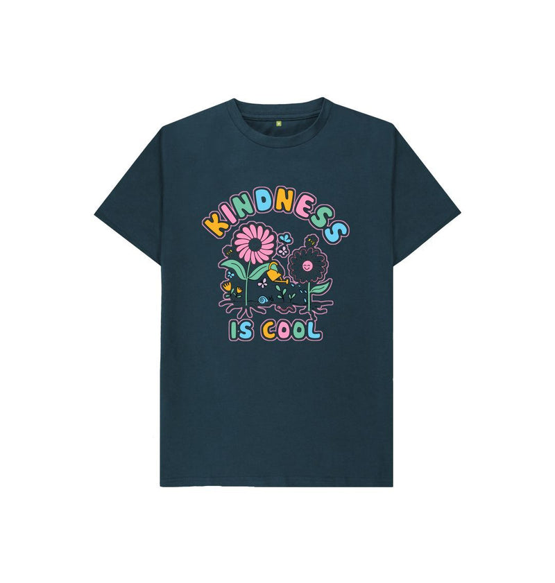 Denim Blue Kindness is Cool Kids T-shirt
