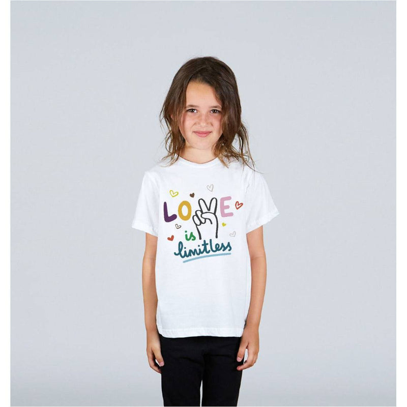 Love Is Limitless Light Kids T-shirt | NSPCC Shop.