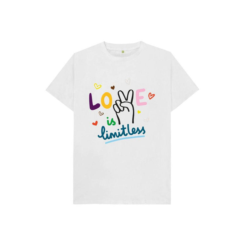 Love Is Limitless Light Kids T-shirt | NSPCC Shop.