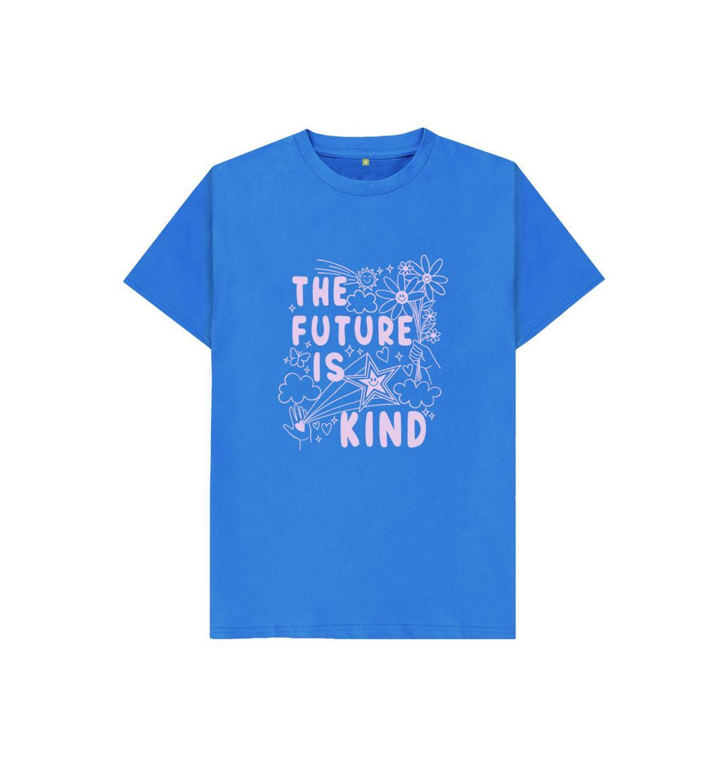 Bright Blue The Future Is Kind Kids T-shirt