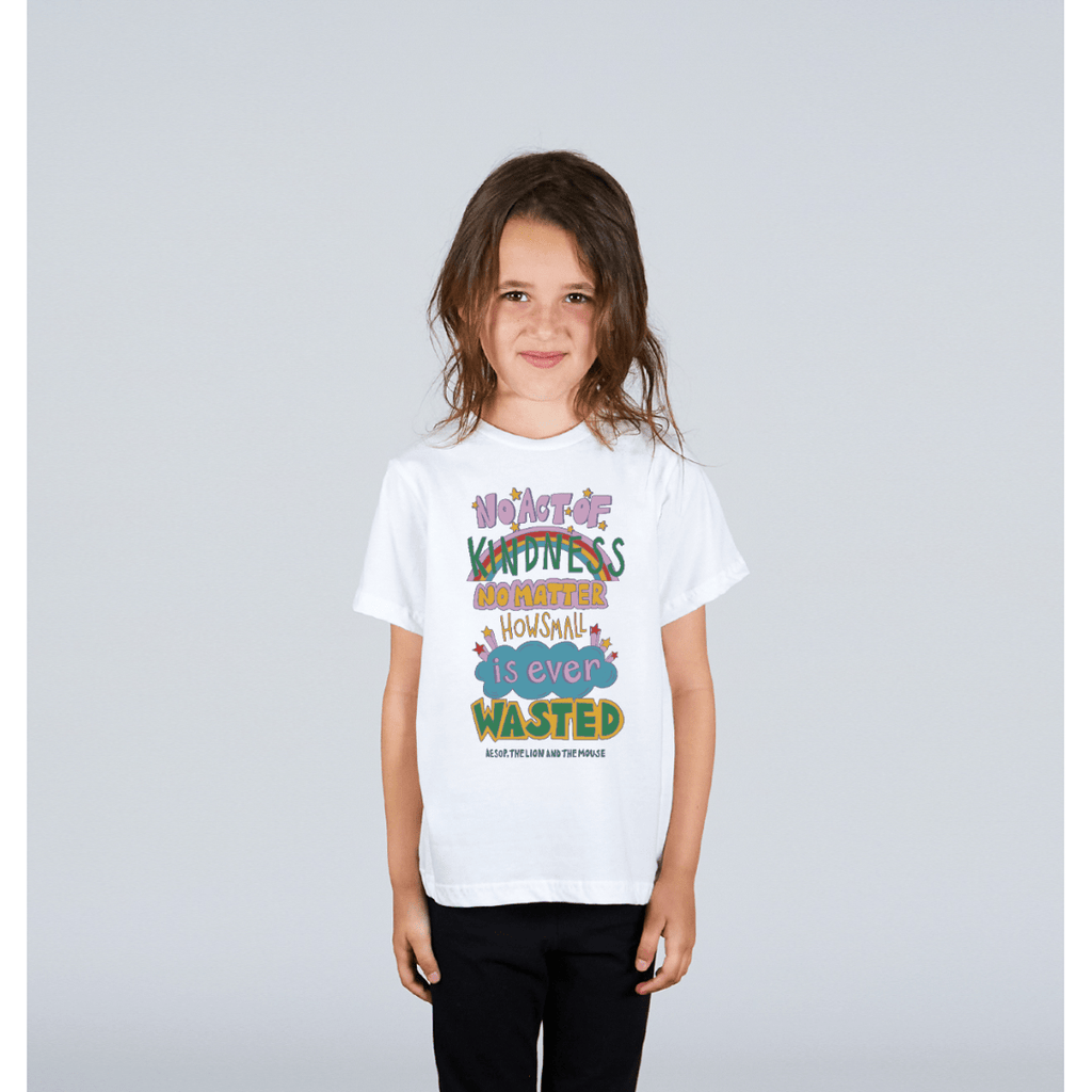 Act Of Kindness Kids T-shirt White - NSPCC Shop