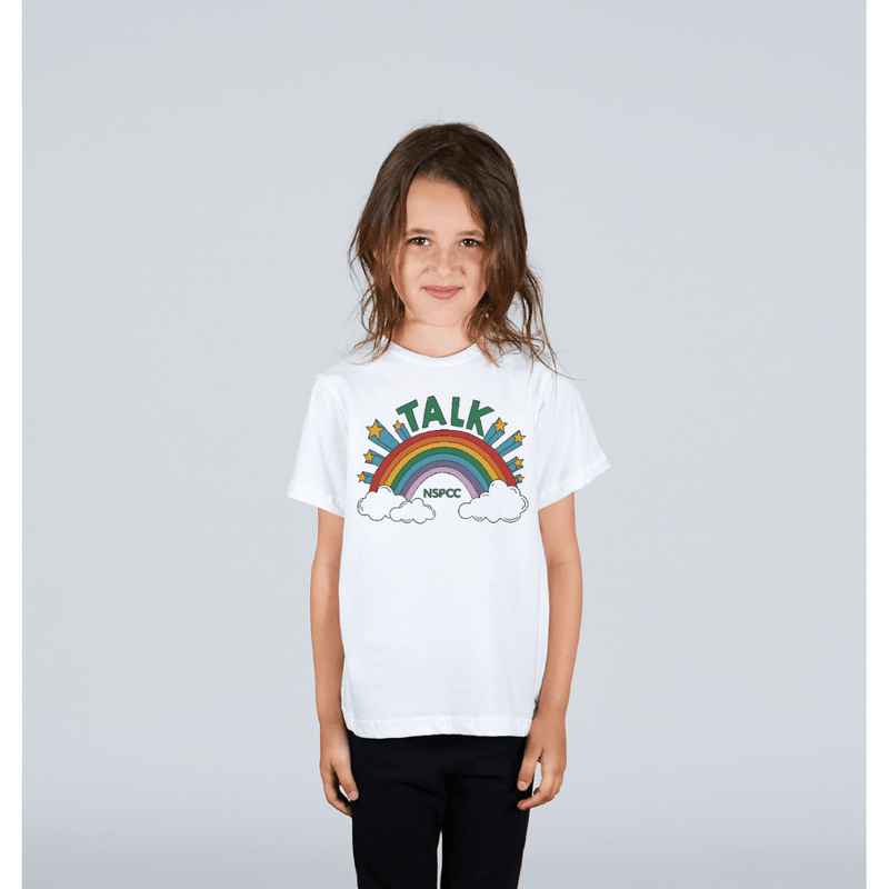 Talk Kids White T-shirt - NSPCC Shop