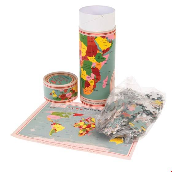 World map 300 piece puzzle in a tube - NSPCC Shop